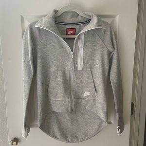 Nike Heather Grey Tech Fleece Zip Up